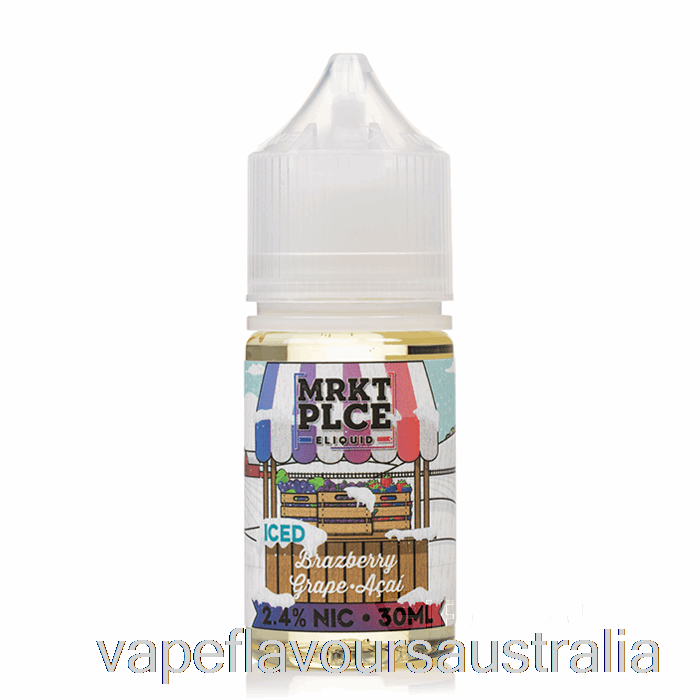 Vape Flavours Australia Ice Brazberry Grape Acai - MRKT Salts - 30mL 24mg